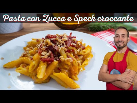Pasta con zucca e speck croccante: un piatto facile e gustoso