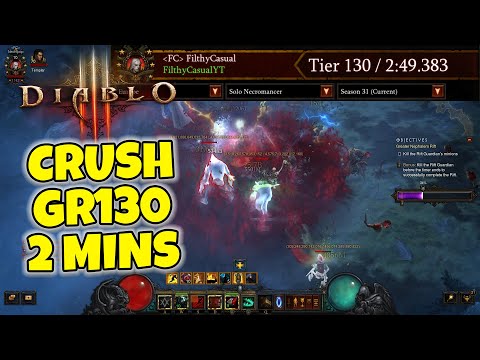 GOD TIER speed build - GR130 LOD Nova Necro Diablo 3 Season 31