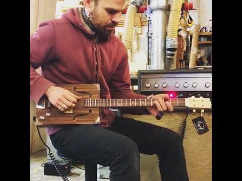 Drummond & Hammett Black Walnut Jack 2020 Walnut Cigar Box Guitar image 12
