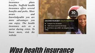 Comprehensive financial arrangement with wpa health insurance