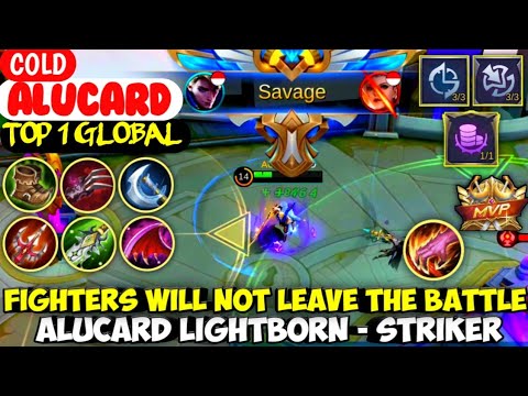 SAVAGE! Lightborn - Striker Skin |Top1Global Alucard (COLD) - MOBILE LEGENDS