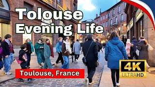 Toulouse, France February 2026 | 4K Evening Rush Walk from Jean Jaurès Metro