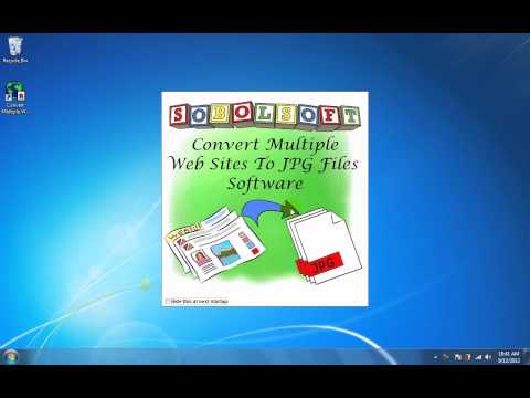 Convert Multiple Web Sites To JPG Files Software