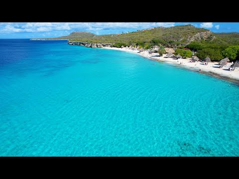 A Day in the Caribbean: 3 Hours of Curaçao's BEST Beaches (4K Drone Video with Wave Sounds)