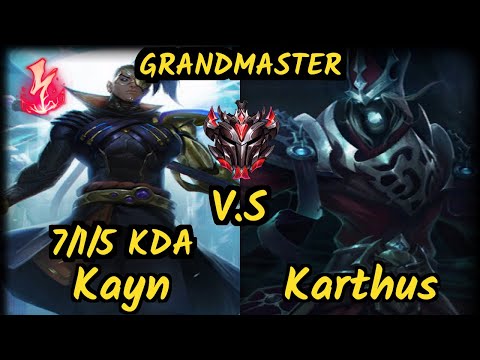 Karasmai (KAYN) vs KARTHUS - 7/1/5 KDA JUNGLE GAMEPLAY - NA Ranked GRANDMASTER