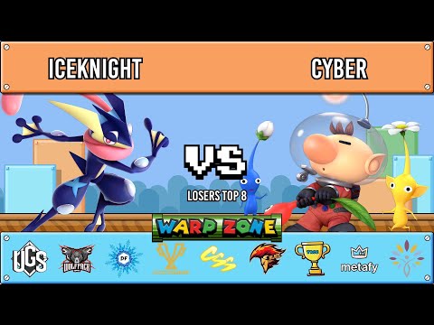 Warpzone  -  Losers Top 8  -  IceKnight(Greninja) Vs. Cyber(Olimar)