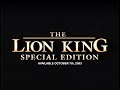 The Lion King Platinum Edition DVD First Trailer 21st January 2003 USA