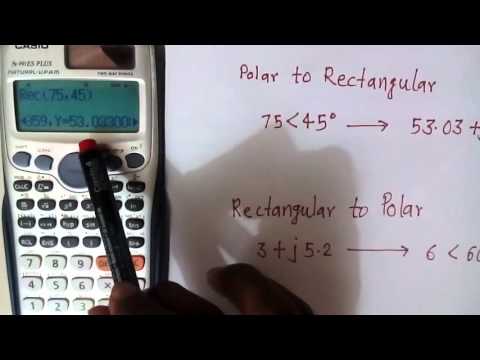 FX 991ES + Scientific Calculator  Conversion of Rectangular to Polar & Polar to Rectangular