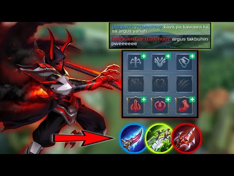 TOP GLOBAL ARGUS NEW EMBLEM SET AND BUILD | ARGUS VS TOP GLOBAL CHOU TRASHTALKER | MOBILE LEGENDS