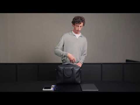 What fits in our Charles leather briefcase