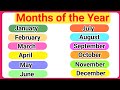 January February Months Name Name Of Twelve Months Months Of The Year January February March
