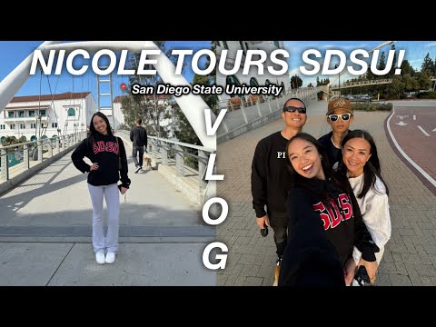 NICOLE TOURS SDSU! San Diego State University VLOG | The Laeno Family