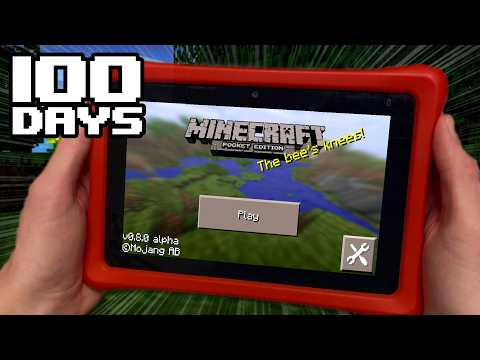 I Spent 100 Days in Old Minecraft Pocket Edition