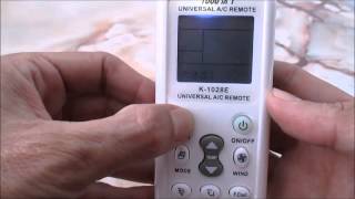 How to set universal Air Con Remote Control replace faulty Remote control