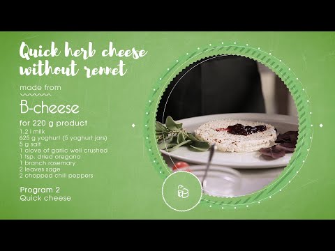 Herb Cheese Recipe - How to Make Cheese at Home - Cheese Machine B-Cheese Ariete