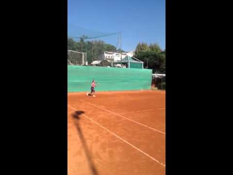 Roberta Russo,famous italian tennis player having practice!!