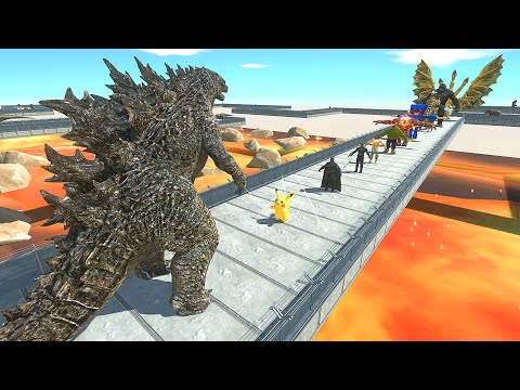 GODZILLA 2021 LAVA DEATH RUN - Animal Revolt Battle Simulator