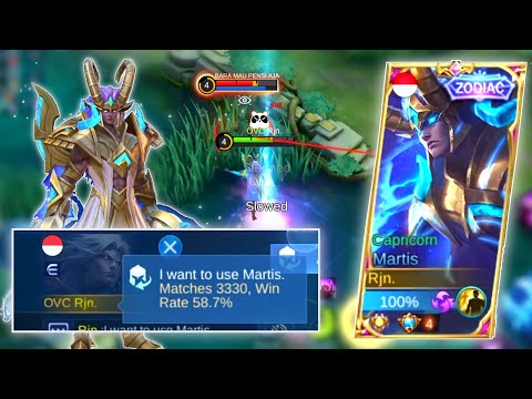 MARTIS 3330 MATCH! ROAD TO MYTHIC 500! ROAD TO GLORY! | GAMEPLAY TOP GLOBAL MARTIS INDONESIA - MLBB