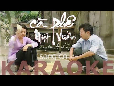 [KARAOKE] Cà Phê Miệt Vườn (Beat Chuẩn Song Ca) Cẩm Ly ft Quốc Đại | Trung Tâm Kim Lợi Productions
