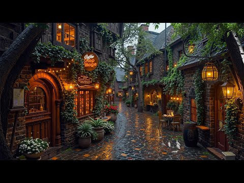 Smooth Jazz for a Cozy Coffee Shop ☕ Vintage Ambience with Warm Lights & Peaceful Feeling ,Relaxing
