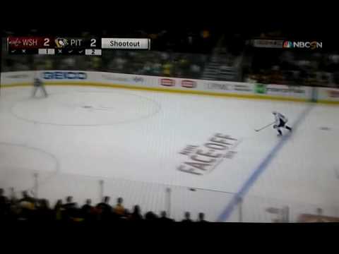 Nicolas Backstrom Shootout GOAL Washington Capitals vs. Pittsburgh Penguins 10-13-16