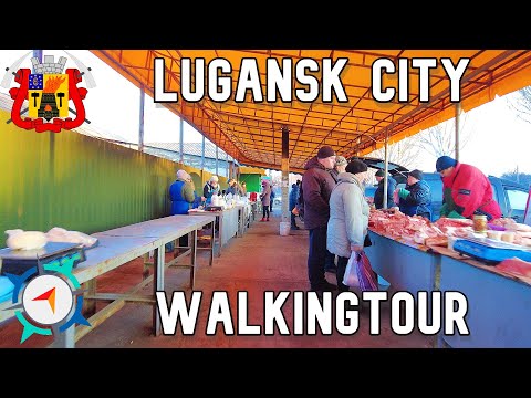 , title : 'LUGANSK, UKRAINE - City walk - Farmers market'