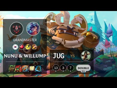 Nunu & Willump Jungle vs Nidalee - KR Grandmaster Patch 10.11