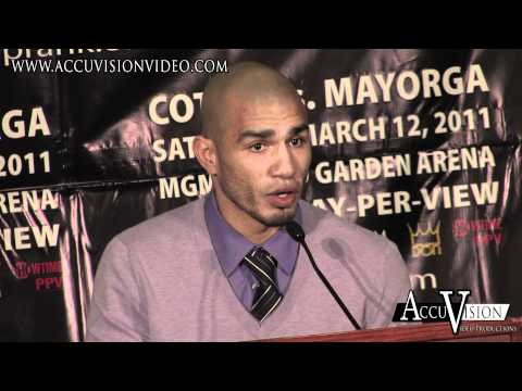 Miguel Cotto vs. Ricardo Mayorga Press Conference with Don King and Bob Arum.  Mayorga Acting Crazy.