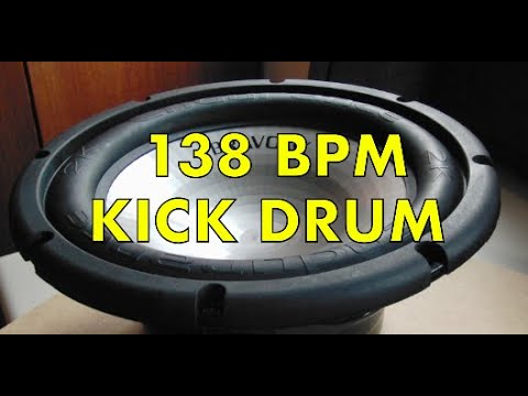 138 BPM Kick Drum Metronome, 138BPM Bass Drum Thump, 4 on the Floor Kick, 138 Beats Per Minute Bombo