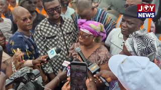 Dome Market Queenmother calls for daily cleanup during Minister Ahmed Ibrahim's visit.