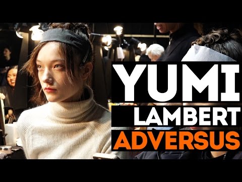 Yumi Lambert interview at the Costume National Fall Winter 2016 2017 Show in Milan