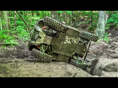 Going Down Green's Mountain ORV Trail - SXS/UTV Rock Crawling - RZR Turbo, KRX 1000, Commander 800