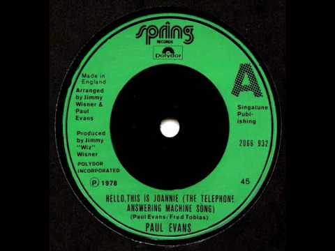 Paul Evans - Hello This Is Joannie (Telephone Answering Machine Song) [HQ Audio]