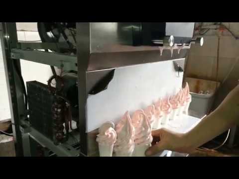 Test Video of B56 Soft Ice Cream Machine with patent air pumps