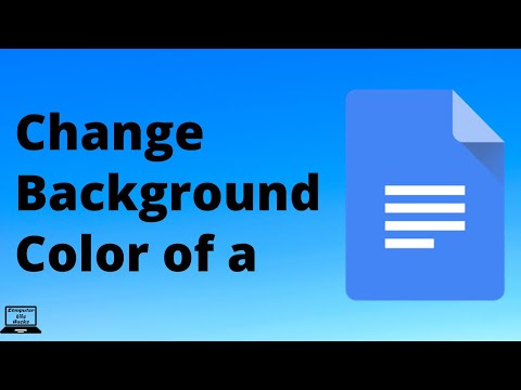 How to Change the Background Color of a Google Doc