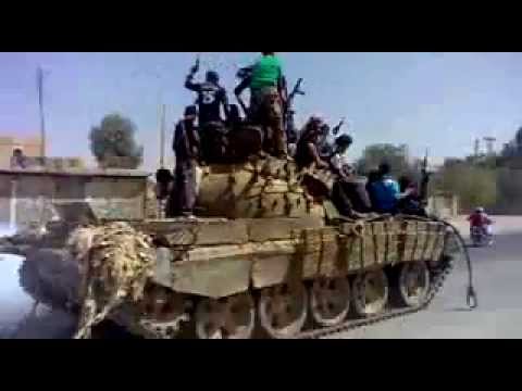 اغتنام دبابة من قبل لواء ابن القيم في مدينة الميادين