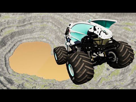 Taking on the Challenge: Monster Jam vs Leap of Death on Mars in BeamNG.drive #644