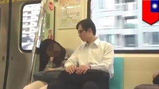 Lalake, pasimpleng hinawakan ang boobs ng isang babae sa Taipei MRT!