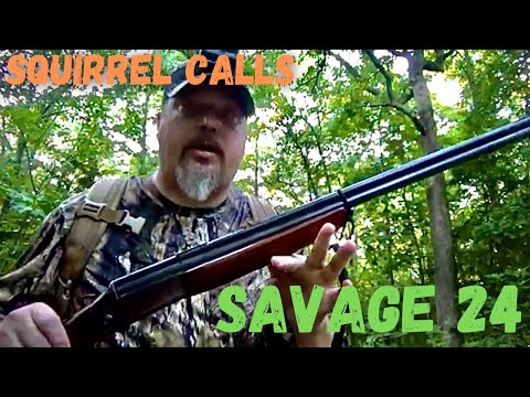 Using Squirrel calls while hunting with the Savage 24  .22 & 410 over under