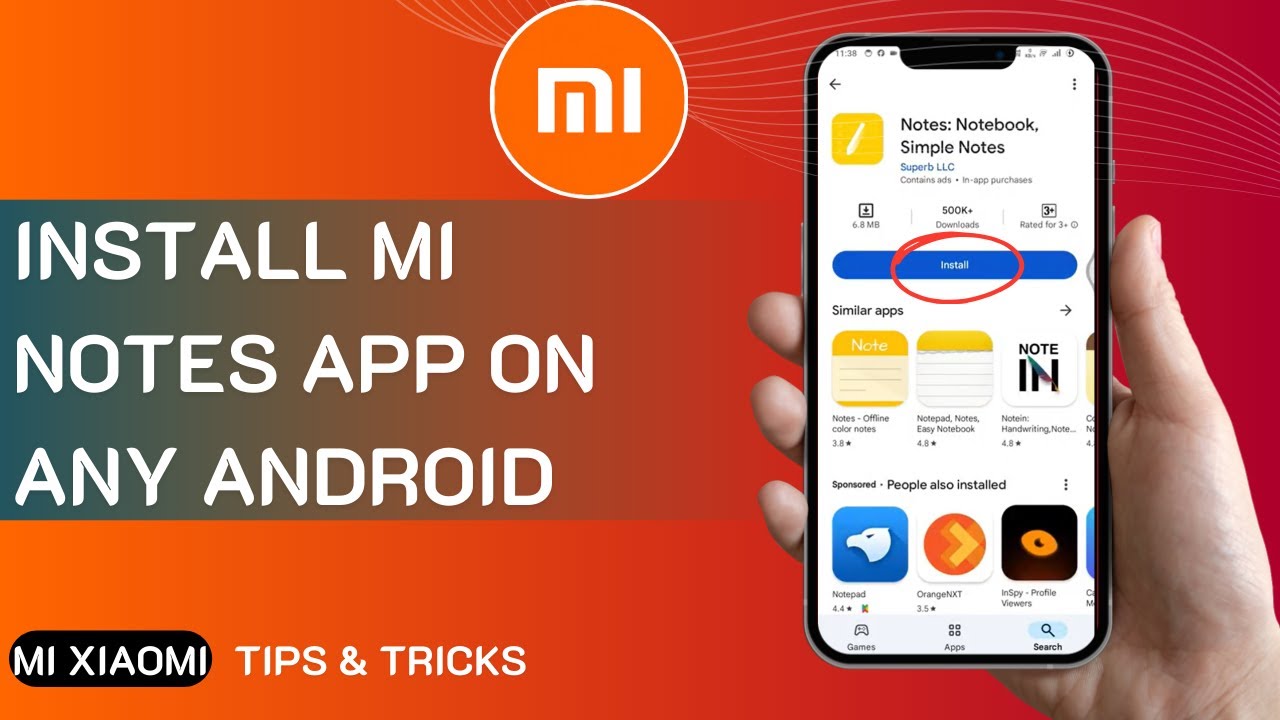 Install Mi Notes App On Any Android