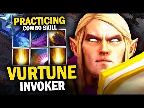 VURTUNE INVOKER IS BACK! PRACTICING COMBO SKILL AGAINST "EASY BOT" - DOTA 2 INVOKER 7.20E
