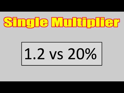 Percentage Increase Decrease With Single Multiplier Percentage Singlemultiplier