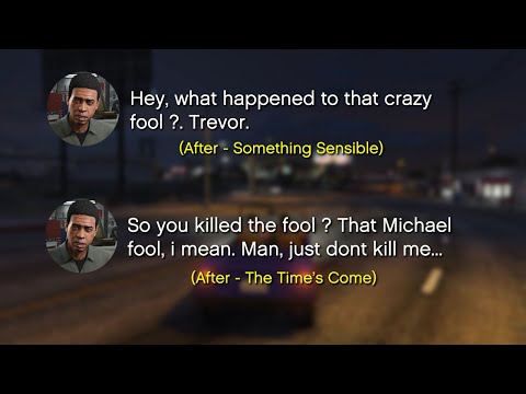 GTA 5 - Franklin Conversations with Lamar After Trevor & Michael's Death (Missable Conversations)