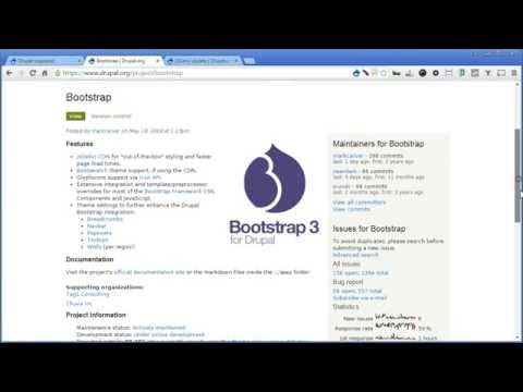 Drupal 7 - Bootstrap Theme 3.x - Part 1 - Installation