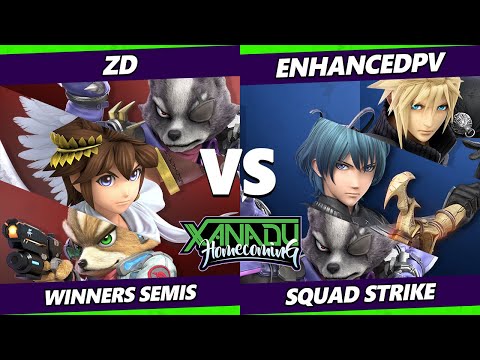 Xanadu Homecoming Squad Strike Winners Semis - ZD Vs. enhancedpv - Smash Ultimate - SSBU