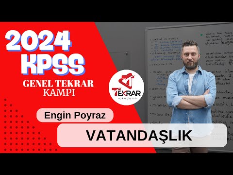 2024 KPSS Genel Tekrar Kampı Vatandaşlık 13 1924 Anayasası ve 1961 Anayasası - Engin Poyraz