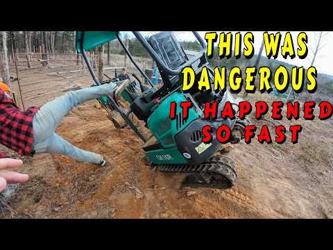 WATER LINE PROJECT TAKES A DANGEROUS TURN THIS WAS BAD |tiny house homesteading off-grid cabin build