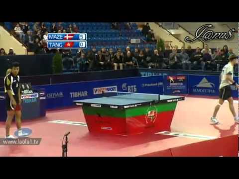 2011 EURO-ASIA CUP [Day2|Match1]  MAZE Michael - TANG Peng [Full Match|Short Form]