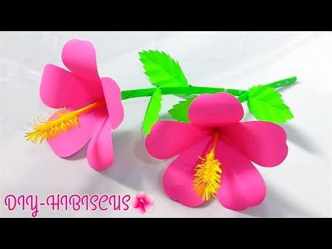 DIY-🌺Hibiscus Paper Flower | Flower Making Step By Step | DIY Easy Craft