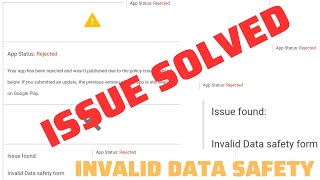 issue found: invalid data safety. SPLIT_BUNDLE 1: Policy Declaration - Data Safety Section